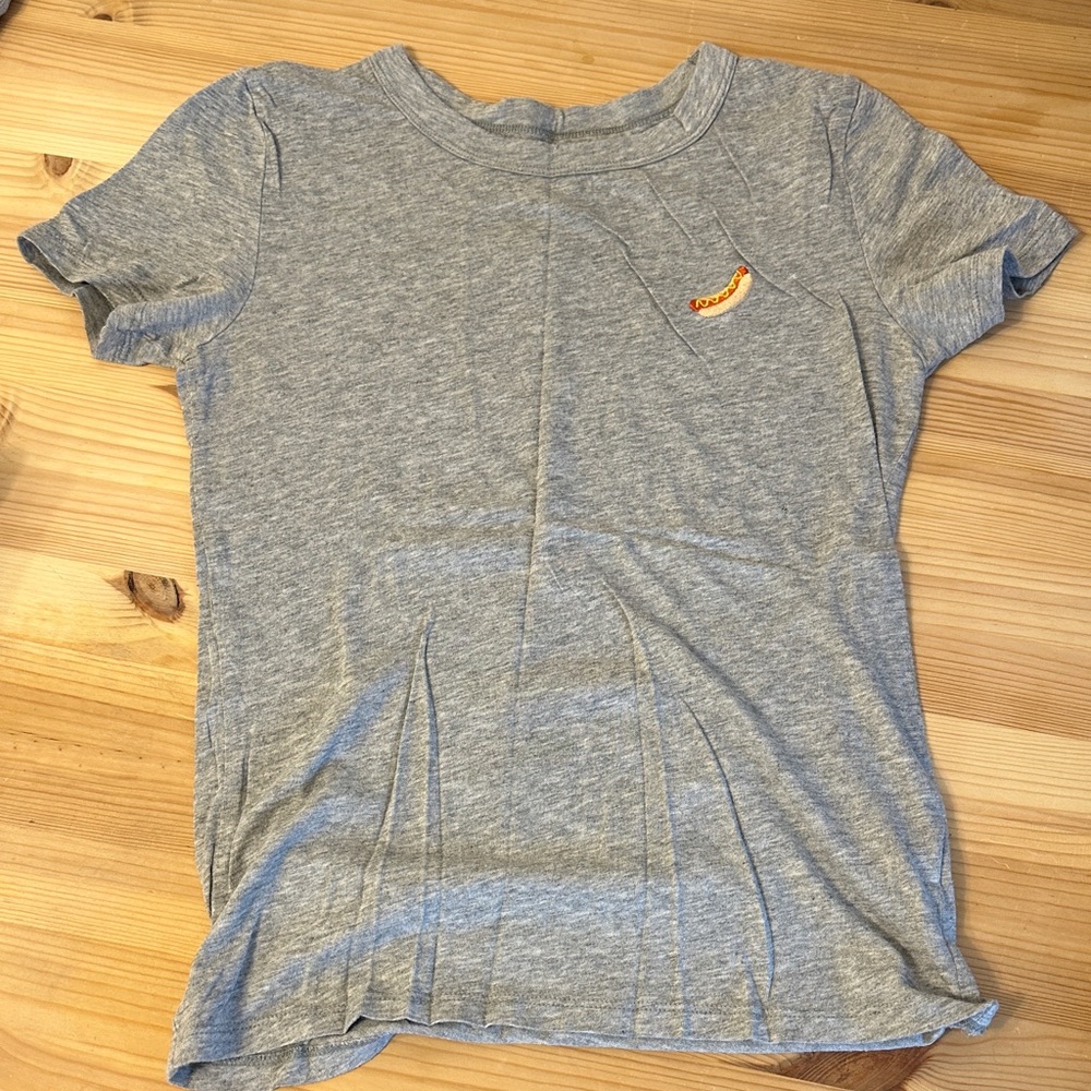 Sunday Best Gray Short Sleeve with hot dog